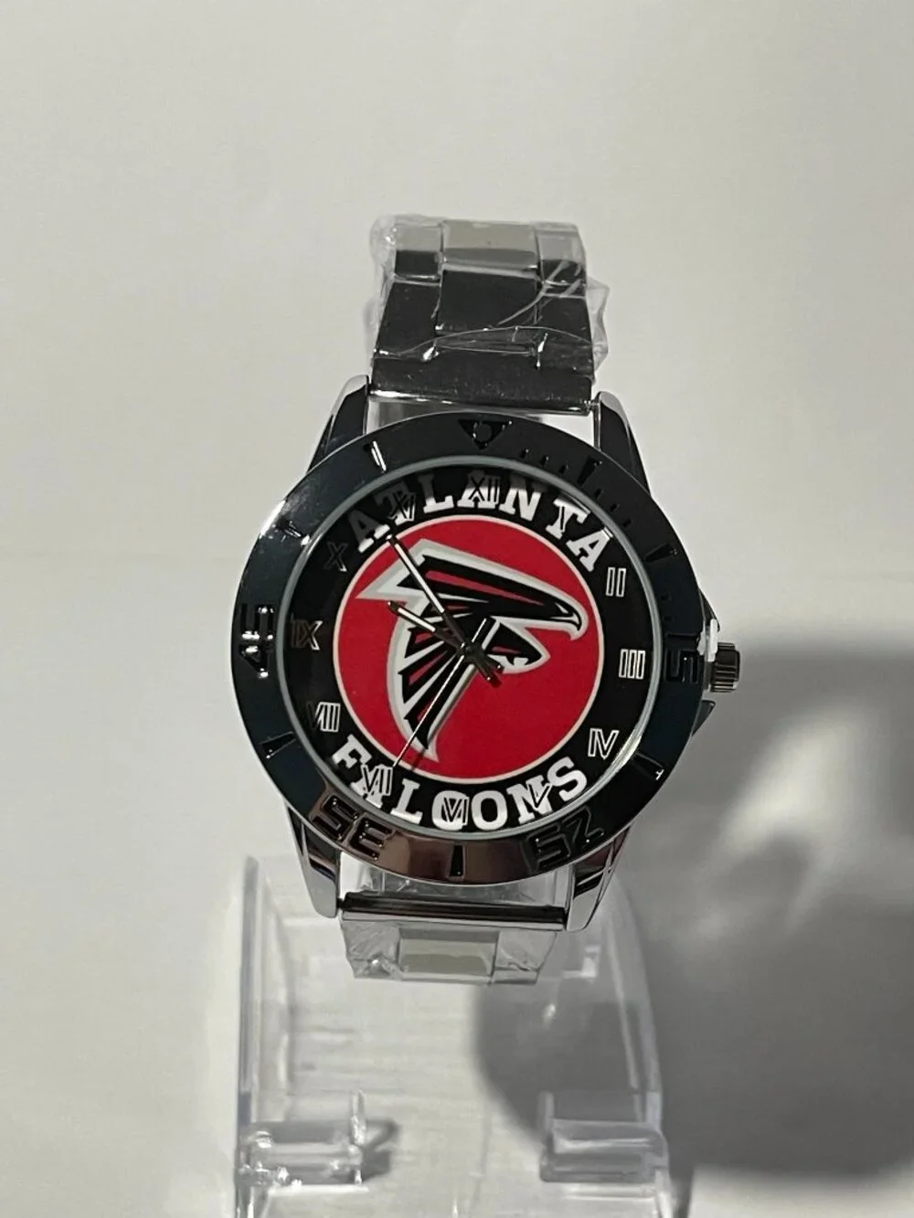 Atlanta Falcons NFL Team Logo Men's Stainless-Steel Silver Watch NEW